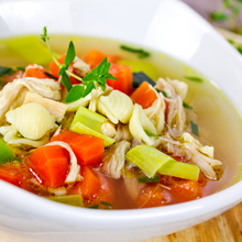 Load image into Gallery viewer, Chicken Vegetable Soup Recipe 1 quart served 2 to 4 meals