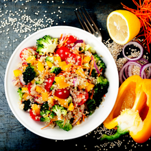 Load image into Gallery viewer, Wednesday Plant-Based Meal Roasted Broccoli Quinoa Bowl with Pistachios- served one person