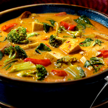 Load image into Gallery viewer, Wednesday Plant-Based Meal - Tofu Massaman Curry with Garden Vegetables and Steamed Jasmine Rice - served one person