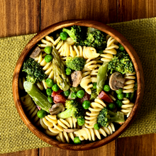 Load image into Gallery viewer, Thursday Plant-Based Meal - Rotini Pasta with Mushroom and Vegetables with Sundried Tomato - served one person