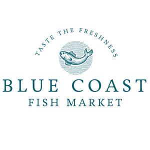 Blue Coast Fish Market LOGO. Online seafood and meat market delivery to Puerto Rico 