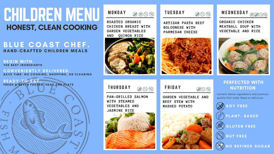 Daily kid menu