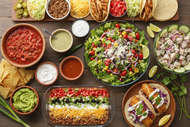 Mexican Salad, cilantro lime dressing, and spicy ranch dressing

&nbsp;

Seven-layer taco dips

&nbsp;

&nbsp;Fresh salsa with chips. Guacamole

&nbsp;

Traditional Mexicans Fish ceviche,

&nbsp;

make it yourself taco bar

&nbsp;

Fish cilantro lemon