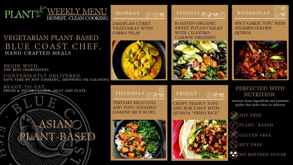 Vegetarian Dinner Weekly Meal Plan (Dorado Only)