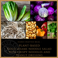 Thursday Plant-Based Meal - Cold Sesame Noodle Salad with Crispy Noodles and Peanut Dressing - served one person