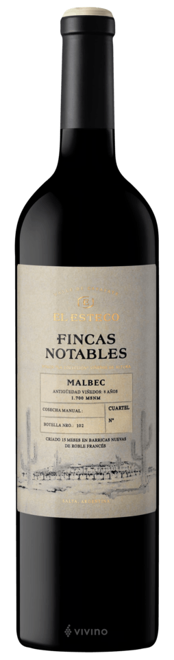 Fincas Notables Malbec    El Esteco    Argentina