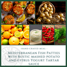 Load image into Gallery viewer, Friday Hand-Crafted Meal Mediterranean Diet (Mediterranean fish patties)- served one person
