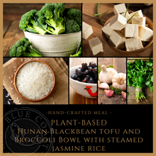 Load image into Gallery viewer, Monday Plant-Based Meal - Hunan Black Bean Tofu and Broccoli Bowl with Steamed Jasmine Rice - served one person
