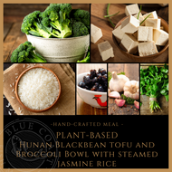 Monday Plant-Based Meal - Hunan Black Bean Tofu and Broccoli Bowl with Steamed Jasmine Rice - served one person