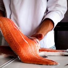 Load image into Gallery viewer, Salmon - Scottish, Fresh, Farmed, Skin on, Whole side, +5 lbs
