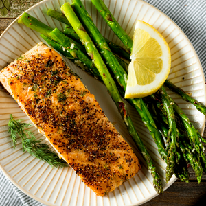Tuesday Hand-Crafted Meal Mediterranean Diet (lemon pepper salmon) - served one person
