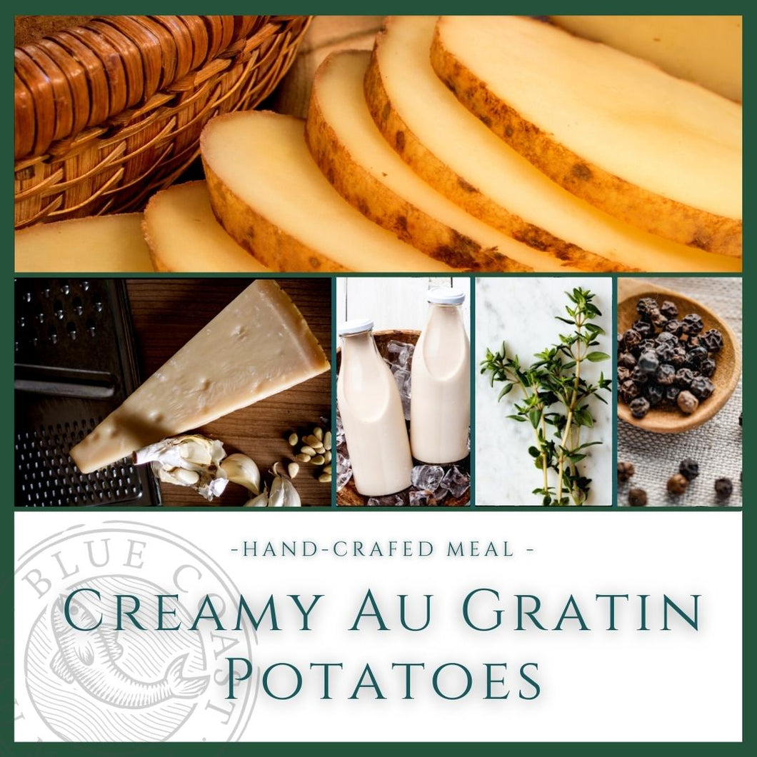 Creamy Au Gratin Potatoes,  half size pan,  served eight people