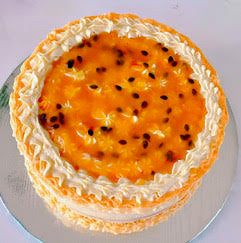 Passion Fruit Vanilla   Size: two-layer, 7”x7”