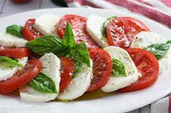 Tomato Mozzarella Salad, Fresh Basil, Oilve Oil, Sea Salt ( served 2 people)